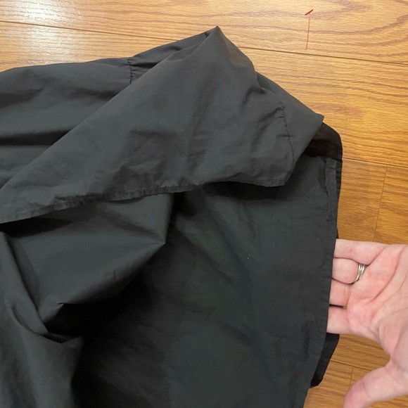 English Factory‎ Black Ruffle Mini Dress 2X 100% Cotton Smocking Square Neck - Picture 8 of 11